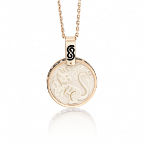 Золотая подвеска Символ года Крыса Platina с бивнем мамонта и эмалью 03-2452-01-292-1110-46 03-2452-01-292-1110-46 фото