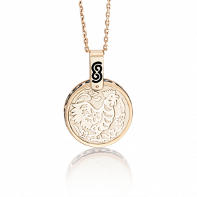 Золотая подвеска Символ года Петух Platina с бивнем мамонта и эмалью 03-2452-10-292-1110-46 03-2452-10-292-1110-46 фото