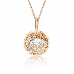 Золотая подвеска Знак зодиака Телец Platina 03-2463-02-000-1111 03-2463-02-000-1111 фото