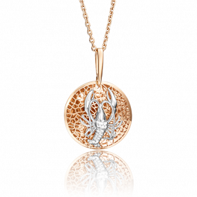 Золотая подвеска Знак зодиака Рак Platina 03-2463-04-000-1111 03-2463-04-000-1111 фото
