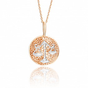 Золотая подвеска Знак зодиака Весы Platina 03-2463-07-000-1111 03-2463-07-000-1111 фото