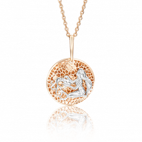 Золотая подвеска Знак зодиака Водолей Platina 03-2463-11-000-1111 03-2463-11-000-1111 фото