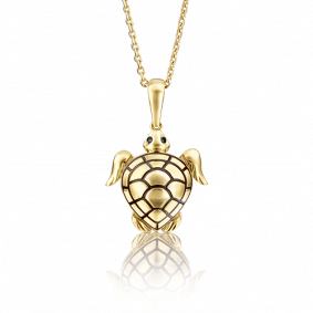 Подвеска из лимонного золота Platina 03-2465-00-402-1130-25 с фианитом и эмалью 03-2465-00-402-1130-25 фото