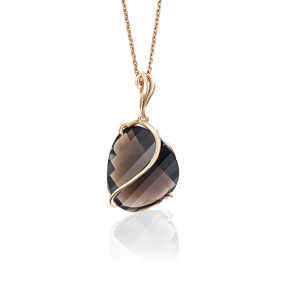 Золотая подвеска Platina 03-2467-00-202-1110-46 с кварцем 03-2467-00-202-1110-46 фото