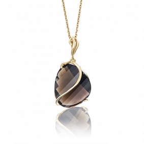 Подвеска из лимонного золота Platina 03-2467-00-202-1130-46 с кварцем 03-2467-00-202-1130-46 фото