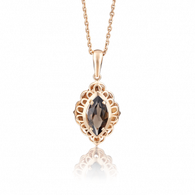 Золотая подвеска Platina 03-2468-00-202-1110-46 с кварцем 03-2468-00-202-1110-46 фото