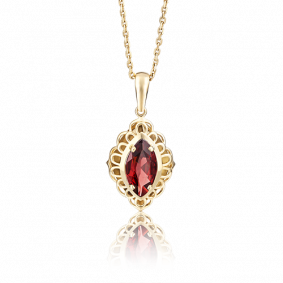 Подвеска из лимонного золота Platina 03-2468-00-204-1130-46 с гранатом 03-2468-00-204-1130-46 фото
