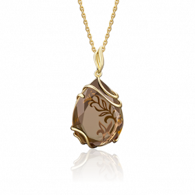 Подвеска из лимонного золота Platina 03-2470-00-202-1130-46 с кварцем 03-2470-00-202-1130-46 фото