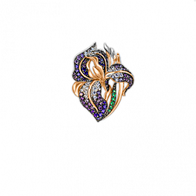 Золотая подвеска Platina 03-2476-01-404-1110-53 с фианитом 03-2476-01-404-1110-53 фото