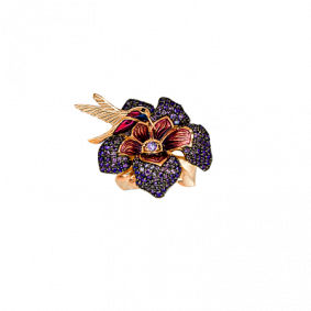 Золотая подвеска Platina 03-2488-01-404-1110-53 с фианитом и эмалью 03-2488-01-404-1110-53 фото