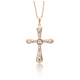 Золотая подвеска Platina 03-2492-00-401-1110-03 с фианитом 03-2492-00-401-1110-03 фото