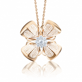 Золотая подвеска Platina 03-2507-00-401-1110-48 с фианитом 03-2507-00-401-1110-48 фото