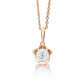 Золотая подвеска Platina 03-2549-00-501-1110-38 с фианитом 03-2549-00-501-1110-38 фото