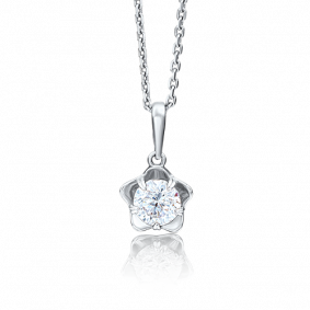 Подвеска из белого золота Platina 03-2549-00-501-1120-38 с фианитом 03-2549-00-501-1120-38 фото