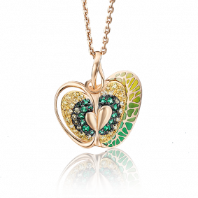 Золотая подвеска Platina 03-2574-00-404-1110-65 с фианитом и эмалью 03-2574-00-404-1110-65 фото