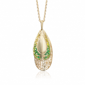 Подвеска из лимонного золота Platina с витражной эмалью 03-2589-00-000-1130-48 03-2589-00-000-1130-48 фото