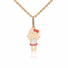 Золотая подвеска Platina 03-2617-00-000-1110-25 с эмалью 03-2617-00-000-1110-25 фото