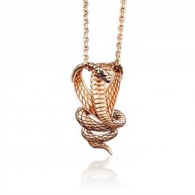 Золотая подвеска Символ года Змея Platina с фианитом и эмалью 03-2678-00-402-1110-48 03-2678-00-402-1110-48 фото