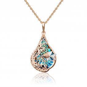 Золотая подвеска Platina с витражной эмалью 03-2699-00-000-1110-48 03-2699-00-000-1110-48 фото