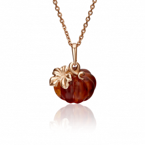 Золотая подвеска Platina 03-2704-01-271-1110-46 с янтарём 03-2704-01-271-1110-46 фото