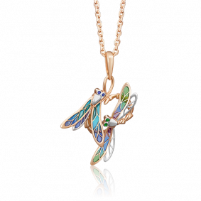 Золотая подвеска Platina с витражной эмалью 03-2713-00-000-1110-25 03-2713-00-000-1110-25 фото