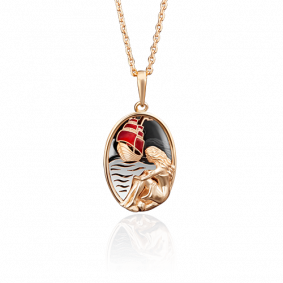 Золотая подвеска Platina 03-2716-00-000-1110-25 с эмалью 03-2716-00-000-1110-25 фото