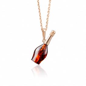 Золотая подвеска Platina 03-2721-00-271-1110-46 с янтарём 03-2721-00-271-1110-46 фото