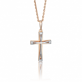 Подвеска из комбинированного золота Platina 03-2735-00-401-1111-03 с фианитом 03-2735-00-401-1111-03 фото