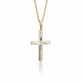 Подвеска из комбинированного золота Platina 03-2736-00-401-1121-03 с фианитом 03-2736-00-401-1121-03 фото