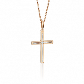 Подвеска из комбинированного золота Platina 03-2737-00-401-1111-03 с фианитом 03-2737-00-401-1111-03 фото