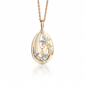 Подвеска из комбинированного золота Platina 03-2739-00-000-1140-48 03-2739-00-000-1140-48 фото