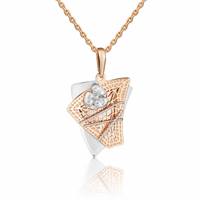 Подвеска из комбинированного золота Platina 03-2742-00-000-1111-48 03-2742-00-000-1111-48 фото