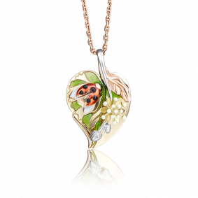 Золотая подвеска Platina с витражной эмалью 03-2746-00-000-1113-48 03-2746-00-000-1113-48 фото