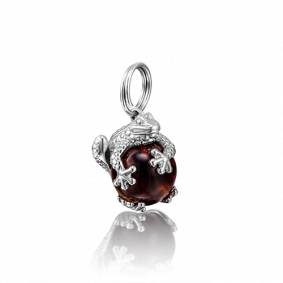 Серебряная подвеска Platina 03-2778-00-271-0200-62 с янтарём 03-2778-00-271-0200-62 фото