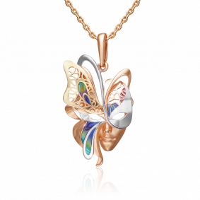 Золотая подвеска Platina с витражной эмалью 03-2784-00-000-1113-59 03-2784-00-000-1113-59 фото