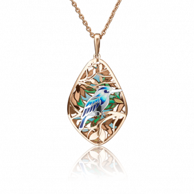 Золотая подвеска Platina 03-2800-00-000-1110-48 с эмалью 03-2800-00-000-1110-48 фото