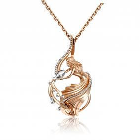 Подвеска Знак зодиака Водолей из комбинированного золота Platina 03-2814-02-000-1111-48 03-2814-02-000-1111-48 фото