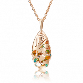 Золотая подвеска Platina с витражной эмалью 03-2821-00-000-1110-48 03-2821-00-000-1110-48 фото