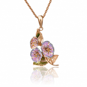 Золотая подвеска Platina 03-2896-00-000-1110-48 с эмалью 03-2896-00-000-1110-48 фото