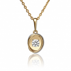 Подвеска из лимонного золота Platina 03-2943-00-501-1130-38 с фианитом 03-2943-00-501-1130-38 фото