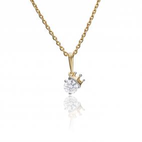 Подвеска из лимонного золота Platina 03-2947-00-501-1130-38 с фианитом 03-2947-00-501-1130-38 фото