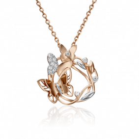 Золотая подвеска Platina 03-2949-00-401-1110-48 с фианитом 03-2949-00-401-1110-48 фото