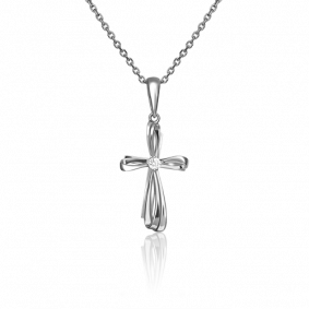 Подвеска из белого золота Platina 03-2954-00-401-1120-03 с фианитом 03-2954-00-401-1120-03 фото