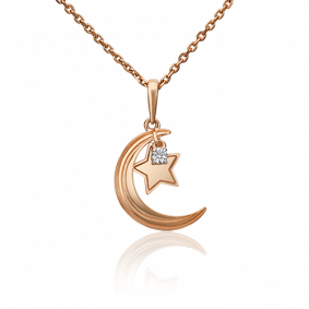 Золотая подвеска Platina 03-2962-00-401-1110-42 с фианитом 03-2962-00-401-1110-42 фото