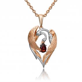 Золотая подвеска Platina с подвижным гранатом 03-2967-00-204-1110-57 03-2967-00-204-1110-57 фото