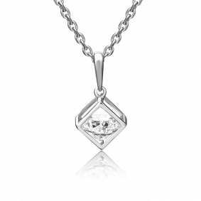 Подвеска из белого золота Platina 03-2972-00-501-1120-38 с фианитом 03-2972-00-501-1120-38 фото