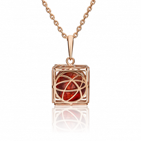 Золотая подвеска Platina 03-2985-00-271-1110-46 с янтарём 03-2985-00-271-1110-46 фото