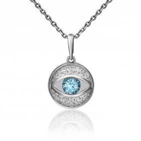 Подвеска из белого золота Platina 03-2990-00-201-1120-57 с топазом 03-2990-00-201-1120-57 фото