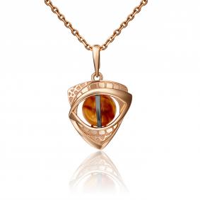 Золотая подвеска Platina 03-2992-00-271-1110 с янтарём 03-2992-00-271-1110 фото