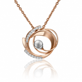 Подвеска из комбинированного золота Platina 03-2993-00-401-1111-03 с фианитом 03-2993-00-401-1111-03 фото